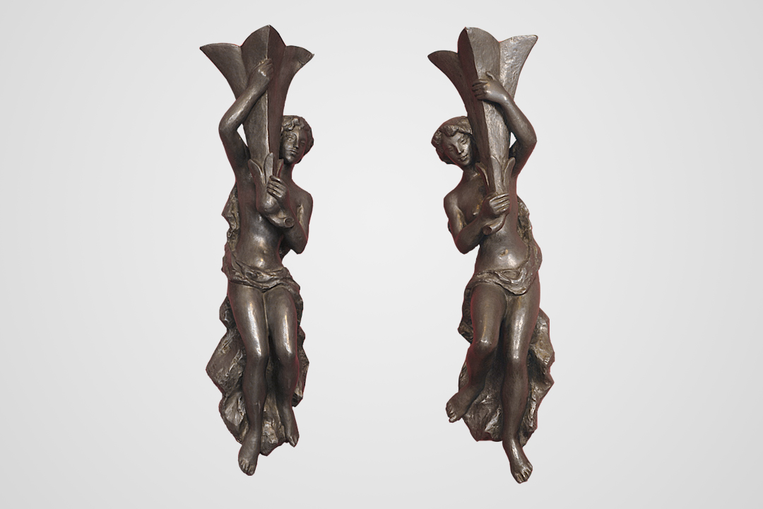 Hubert Yencesse Paire d'appliques Galerie Patrick Fourtin